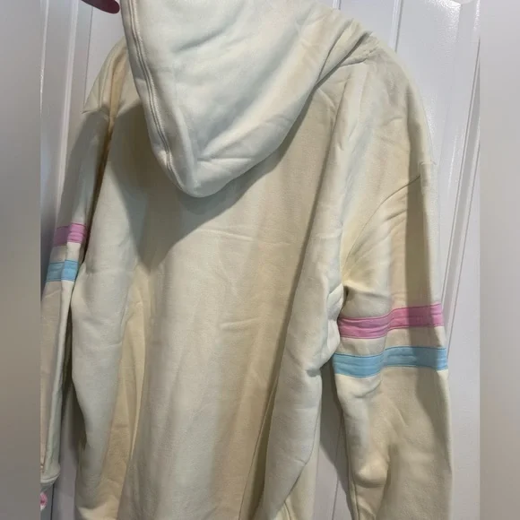 RUSSELL SCRIPT HOODIE Boyfriend Fit VINTAGE WHITE NWT - Picture 5 of 8